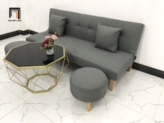 F4 Bộ ghế sofa giường nằm gấp gọn SFG dài 1m72 xám lông chuột