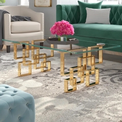 W1 Bàn sofa phòng khách gia đình BSF19 Neste 1m1 kính cường lực