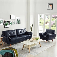 K1 Bộ ghế sofa văn phòng xanh đậm KT109 Rothry da công nghiệp