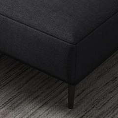 D5 Ghế sofa góc vải nỉ đen GT186 Pesca 3m x 1m6 phòng khách chung cư