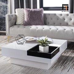 O1 Bàn sofa mặt vuông 80cm BSF26 Bagym phòng khách hiện đại