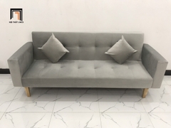 J2 Bộ ghế sofa giường bật nằm GBL2 2m xám trắng vải nhung