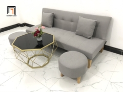 I3 Set ghế sofa giường nhỏ gọn SFG màu xám ghi dài 1m72 giá rẻ