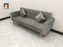 J2 Bộ ghế sofa giường bật nằm GBL2 2m xám trắng vải nhung