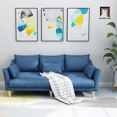 J1 Bộ ghế sofa phòng khách thư giãn KT110 Consenja vải xám trắng