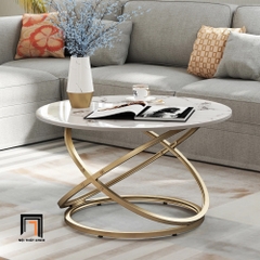 H1 Bàn sofa mặt đá tròn cao cấp BSF52 Cibec 60 x 45 cho sảnh chờ