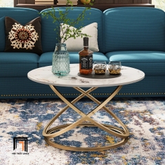 H1 Bàn sofa mặt đá tròn cao cấp BSF52 Cibec 60 x 45 cho sảnh chờ