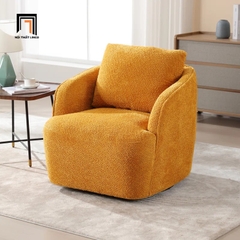 G1 Ghế sofa đơn vải lông cừu xanh lá DT90 Dalbert phòng ngủ nhỏ