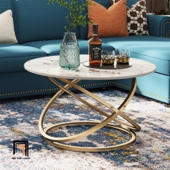 H1 Bàn sofa mặt đá tròn cao cấp BSF52 Cibec 60 x 45 cho sảnh chờ