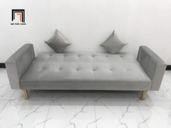 J2 Bộ ghế sofa giường bật nằm GBL2 2m xám trắng vải nhung