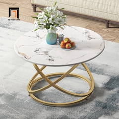 H1 Bàn sofa mặt đá tròn cao cấp BSF52 Cibec 60 x 45 cho sảnh chờ