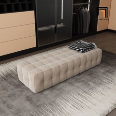 U1 Ghế sofa dài 1m8 x 55cm SB26 Andrews vải nhung be cao cấp