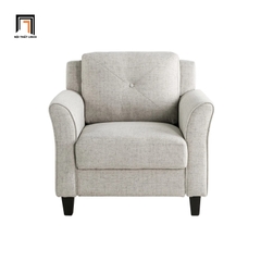 C2 Ghế sofa đơn vải nỉ xám trắng DT114 Lourdez kiểu dáng hiện đại