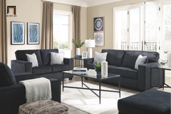 E2 Ghế sofa đơn xám đen vải nỉ DT55 Rima phòng khách gia đình