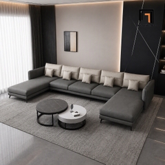 J1 Ghế Sofa U Dadiba UT59 3m2 Phối Vải Trẻ Trung, Hiện Đại