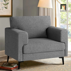 G2 Ghế sofa đơn vải nỉ xanh ngọc DT78 Blennie cho góc phòng ngủ