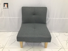 S2 Ghế sofa đơn nhỏ gọn 60cm NS01 màu xám đậm vải bố
