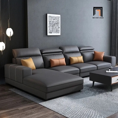 B3 Ghế sofa góc L cao cấp GT258 Zion 3m x 1m6 gật gù da công nghiệp