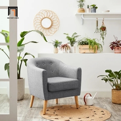 K3 Ghế sofa đơn xám trắng DT7 Dreer cho phòng ngủ xinh xắn
