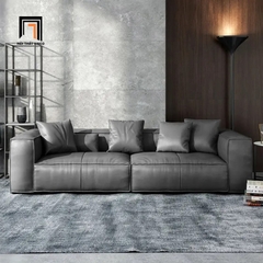 E3 Ghế sofa góc L bọc da cao cấp GT260 Squaring 2m4 x 1m6 chung cư