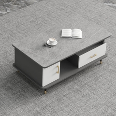 F1 Bàn sofa hình hộp chữ nhật 1m x 50 BSF14 Kenny mặt đá xám