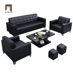 F1 Bộ ghế sofa văn phòng làm việc KT76 Custer da simili đẹp giá rẻ
