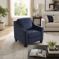 F2 Ghế sofa đơn xám đen vải nỉ DT57 Canchola phòng khách đẹp
