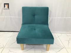 U2 Ghế sofa đơn đa năng NS01 dài 60cm xanh lá vải nhung