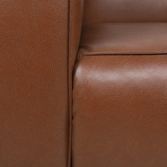 H1 Bộ ghế sofa màu nâu cho văn phòng KT149 Goyette bọc da mềm
