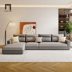 E4 Bộ ghế sofa góc L da công nghiệp GT201 Qingge 3m x 1m6 giá rẻ