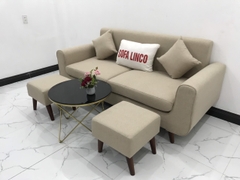 C5 Bộ ghế sofa băng dài 1m9 NS04 màu kem phòng khách chung cư