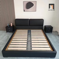 F1 Giường ngủ căn hộ chung cư GN98 Fiskes da công nghiệp đen
