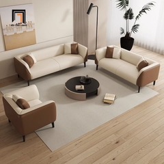 G1 Set ghế sofa phòng khách phối màu da đẹp KT155 Teresa trẻ trung