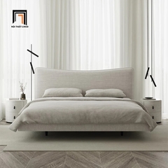 Giường ngủ hiện đại 1m6 x 2m GN49 Altresha vải xám trắng