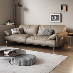 H1 Bộ ghế sofa bọc da giả sang trọng KT133 Alos màu nâu cafe