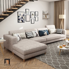 B1 Sofa góc L phòng khách sang trọng GT161 Charles 3m x 1m6 bọc vải