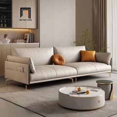 F1 Bộ ghế sofa phòng khách chung cư KT65 Skinny hiện đại màu nâu