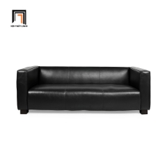 E3 Ghế sofa băng chờ da công nghiệp BT132 Goyette dài 2m màu đen