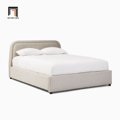 D1 Giường ngủ vải nỉ màu xám trắng GN54 Camilla 1m6 cho căn hộ