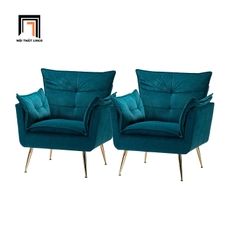 V2 Ghế sofa đơn vải nhung cao cấp DT4 Toulouse trang trí tiệm shop