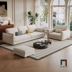 Bộ 2 ghế sofa phòng khách gia đình KT150 Lacon xám trắng giá rẻ