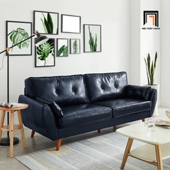 K1 Bộ ghế sofa văn phòng xanh đậm KT109 Rothry da công nghiệp