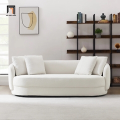 B5 Ghế sofa băng cong xanh lá BT181 Angie dài 2m vải nỉ sảnh chờ
