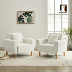 L1 Ghế sofa đơn màu đỏ xinh xắn DT2 Zaro trang trí shop tiệm