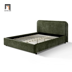 C1 Giường ngủ vải nỉ xanh lá GN133 Bixby 1m6 x 2m gia đình nhỏ