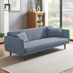 G3 Ghế sofa giường nhỏ gọn 1m9 GB45 Cancio vải nhung màu xanh lá