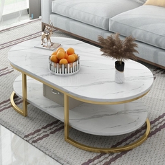 K3 Bàn sofa mặt đá oval 1m x 50 BSF16 Keen giá rẻ cho phòng khách
