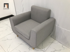 P1 Ghế sofa đơn 1 người ngồi NS04 xám trắng cho phòng khách