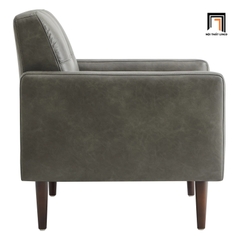 I2 Ghế sofa đơn da giả xám đậm DT101 Bharati văn phòng làm việc