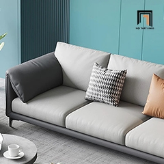 E1 Ghế sofa văng chờ BT297 Lesca dài 2m15 phối màu da giả xám